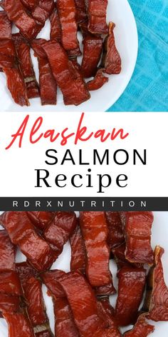 alaskan salmon recipe on a white plate