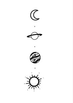 the planets and sun are shown in this drawing