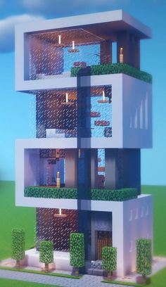 12 Ideas to Design Your Minecraft Houses Ideas Casas Minecraft, Mincraft Idea Houses Modern, Minecraft Houses Modern, Cool Minecraft House Ideas, Modern Minecraft House, Minecraft Blueprint, Casa Minecraft, Construction Minecraft, Modern Minecraft Houses