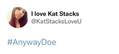 a woman with long red hair and an i love kate stacks sticker on her face