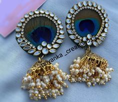 Royal Earrings, Sweet House, Recipes Snacks, Kundan Jewelry, Quick Recipes Snacks, Painted Jewelry, Fancy Jewelry