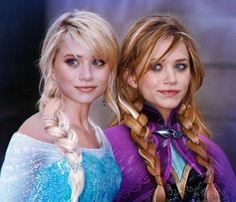 anna elsa hairstyle The Olsen Twins, Olsen Twins, Twins, Frozen, Twitter, Hair