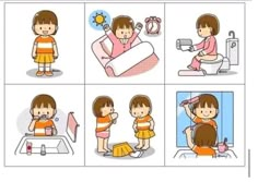 a comic strip showing how to use the toilet for babies and toddlers in their home