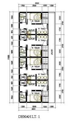 the floor plan for an apartment building with three rooms and two bathrooms, in which there are