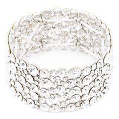 PRICES MAY VARY. 1.25" wide elastic stretch bracelet with sparkly round-shaped rhinestones. The perimeter is 7" before stretching. A stretch bracelet that is easy to put on and take off, weighing approximately 63 grams (2.2 ounces). Various metal colors and rhinestone colors for any occasion. Packaged in an elegant gift box, it makes it a perfect gift for any occasion such as birthdays, anniversaries, women’s day, engagements, Valentine’s Day, or Christmas. This is an eye-catching elastic stretc Party Stretch Bracelet With Rhinestones, Bracelet Party, Woman’s Day, Party Jewelry, Jewelry For Women, Elegant Gift, Jewelry Party, Stretch Bracelet, Stretch Bracelets