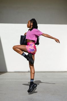 Easy and breezy—the Essential Cropped Tee in Very Fuchsia has the perfect airflow solution for your workout. A curved split in the back and a v-neckline that’s not only functional but a total style statement. An everyday essential for any time and anywhere. Pink Activewear For Summer With Athletic Fit, Pink Athleisure Tops For Running, Purple Athleisure Activewear For Summer, Purple Athleisure Summer Activewear, Summer Purple Athleisure Activewear, Spring Gym Activewear V-neck, Spring Gym V-neck Activewear, V-neck Athleisure Activewear For Workout, V-neck Summer Activewear For Workout