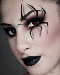 Halloween Spider Makeup, Spider Makeup, Creative Halloween Makeup, Creepy Halloween Makeup, Cute Halloween Makeup, Halloween Beauty