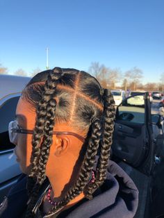 Four Plats Hairstyle, Four Plaits Black Hair, Plat Hair Styles, Plats Hairstyles, Hair Like Wool, Hair Twists Black, Cornrow Hairstyles For Men, Kids Curly Hairstyles, Octopus Plush