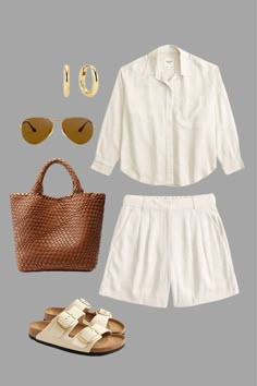 White Shorts Outfit, Luxury Old Money, Shein Outfits, Shorts Outfit, Summer Outfit Inspiration, Weekend Style, Casual Chic Outfit, Quiet Luxury, Cute Everyday Outfits