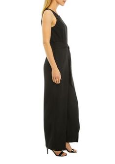 Belted at the waist to highlight your silhouette, this versatile jumpsuit from THE LIMITED can easily be dressed up or down for any occasion. | THE LIMITED Petite Sleeveless Belted Jumpsuit, Black, 6P Sleeveless Belted Jumpsuits And Rompers, Fitted Belted Sleeveless Jumpsuits And Rompers, Sleeveless Belted Formal Jumpsuits And Rompers, Sleeveless Belted Jumpsuit For Formal Occasions, Sleeveless Belted Formal Jumpsuit, Formal Belted Sleeveless Jumpsuits And Rompers, Sleeveless Belted Jumpsuits And Rompers For Evening, Belted Strapless Sleeveless Jumpsuit, Belted Strapless Jumpsuit