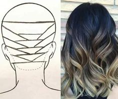 How To Section Hair For Highlights, Balayage Sectioning, Hair Dye Balayage, Fox Hair Dye, Formal Skirts, Two Color Hair