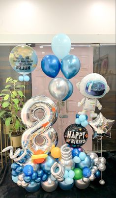 Space Theme Party, Birthday, Balloon Backdrop, Decor, Balloon Bouquet, Unique Balloons, Personalised Balloons, Astronaut Space Theme Balloon Bouquet, Space Balloon Bouquet, Airplane Bouquet, Airplane Birthday Decorations, Bouquet Balloons, Astronaut Balloon, Airplane Birthday Party Decorations