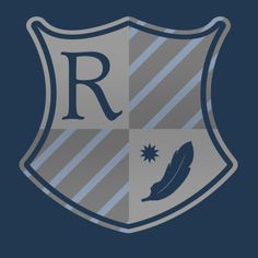 a shield with the letter r on it