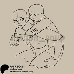 a drawing of two people hugging each other