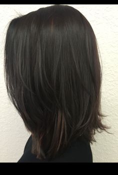 Long Bob With Angles, Lots Of Layers Long Hair Straight Face Framing, Long Layered Hair Straight Choppy, Mid Length Razored Hair, Chopped Long Bob Haircut, Layered Short Hair With Side Bangs, Shorter Layered Haircuts Mid Length, 2024 Lob Hair Trends, Medium Length Hair With Layers Dark Brown