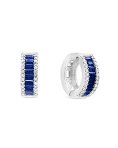 Sapphire baguette hoop earrings from our exclusive collection are set in 14K white gold with diamond accents. Baguette Hoop Earrings, Baguette Earrings, White Gold Hoops, Blue Sapphire Diamond, Exclusive Jewelry, Diamond Hoop Earrings, Carpe Diem, Gold Hoops, Sapphire Diamond