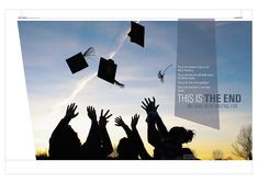 an image of graduates throwing their caps in the air with graduation hats flying above them