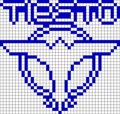 a cross stitch pattern with the word women on it in blue and white, as well as an elephant's head