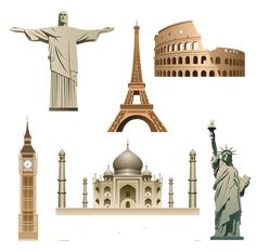 an image of the world famous landmarks