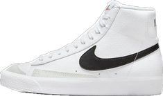 Classic White High-top Sneakers For Skateboarding, White Low-top Sneakers For Skating, White Lace-up Skate Shoes, Classic White Mid-top Skate Shoes, Casual White Sneakers For Skating, Nike Blazer Mid 77, Nike Blazer Mid, Nike Blazers Mid, Blazer Mid