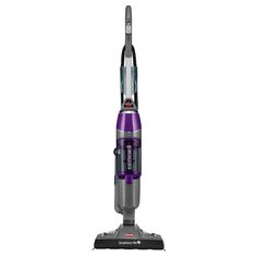 a purple and silver vacuum on a white background