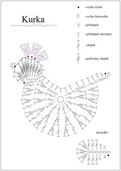 the diagram shows how to make an embroidered bird