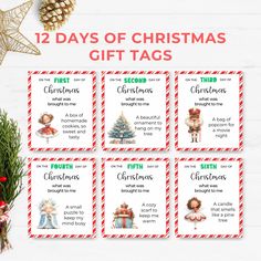 twelve days of christmas gift tags