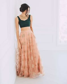 Lehenga Shopping, Trendy Lehenga, Poppy Lane, Crop Top Lehenga, Simple Lehenga, Salwar Kamiz, Indian Gowns Dresses