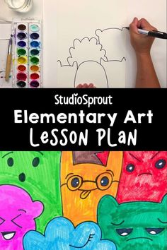 an art lesson for kids to learn how to draw cartoon characters