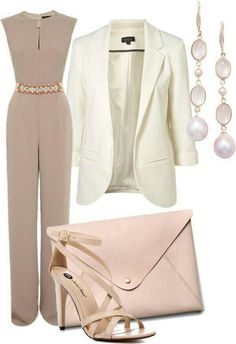 Elegant Work Outfits, Chique Outfits, Outfits 2017, 가을 패션, White Blazer