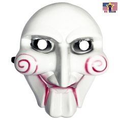 One Size Fits Most. Jigsaw Saw Billy Puppet Face Mask Lead And Nikel Free, Made With Lightweight Eco-Friendly Polyresin Perfect For Masquerade Balls, Weddings, Proms, Parties, Dances, Music Festivals, Raves, Mardi Gras, Etc Same Day Free Shipping From United States Saw Billy Puppet, Billy Puppet, Cosplay Guy, Jigsaw Saw, Face Mask Halloween, Face Gear, Skeleton Mask, Scream Mask, Plague Doctor Mask