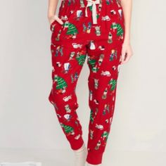 Old Navy Cute Cats & Dogs Pj Bottoms Impt Note - These Are A Size Small Tall Jogger Style - Relaxed Thigh/Tapered Leg Flannel Elastic-Drawcord Waist Pockets Nwt - Unworn Smoke Free/Pet Free Home Snag These For Your Next Family Holiday Gathering! Christmas Pajama Bottoms, Jam Session, Pj Bottoms, Womens Pajamas Pants, Fashion Joggers, Pajama Bottoms, Family Holiday, Holiday Gathering, Christmas Pajamas