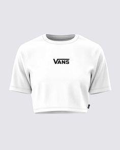 Flying V Crew Crop T-Shirt Embroidered Vans, Vans Outfit, Vans Store, Flying V, Vans Logo, Short Sleeve Crop Top, Crop T Shirt, Vans Shop, Cropped T Shirt