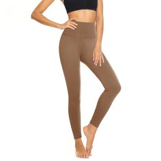 PRICES MAY VARY. 92% Polyester, 8% Spandex Imported HIGH WAIST FOR ULTIMATE TUMMY CONTROL | Our high waisted leggings are an unbelievable tummy tamer. The soft fabric offers contouring and gentle compression that hugs your abdomen, and smooths all over. The high waisted style elongates the legs, and slims the waist, creating the silhouette of your dreams. NON SEE-THROUGH & 4 WAY STRETCH |Yoga pants are crafted from premium non-see-through fabric - moisture-wicking and comfortable with 4 way stre Stretch Yoga, High Waist Fashion, Leggings For Women, Beyond Yoga, Soft Leggings, Black Tights, High Waisted Leggings, Women's Leggings, Soft Fabric