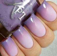 Shared by flowersinmyhead. Find images and videos about nails, purple and nail polish on We Heart It - the app to get lost in what you love. Purple Ombre Dip Powder Nails, Spring Ombre Dip Nails, Pink And Purple Nails Short, Summer Ombre Dip Nails, Pink Purple Ombre Nails, Pink And Purple Ombre Nails, Lavender Ombre Nails, Ombre Nail Colors Ideas, Nails Pink And Purple