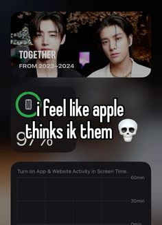 an iphone screen with the text i feel like apple thinks it's them