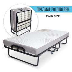 the twin size bed frame is made from metal