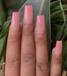 Pink Ombré Coffin Nails, Pink Ombre Nail Designs, Ombre Nail Ideas, Pink Ombre Nails, Ombre Nail, Ombre Acrylic Nails, Summery Nails, Ombre Nail Designs