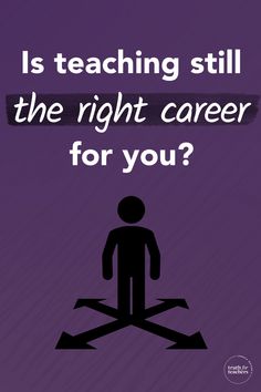 a poster with the words is teaching still the right career for you?