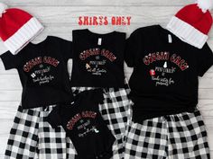 These buffalo plaid matching Cousin Crew Christmas shirts will be the hit of your holiday gatherings! Choose the saying that fits each person for extra fun, or add your own custom most likely to phrase! 🌲 100% combed and ring-spun cotton 🌲 Light weight fabric 🌲 Relaxed fit 🌲 Pre-shrunk fabric 🌲 Side-seamed construction 🌲 Crew neck 🌲 Unisex sizing. Order up for a trendy oversized look 🌲 Wash in cold water, inside out 🇺🇸 Our shirts are custom-made just for you. Therefore, we cannot accep Black Cotton Shirt For Holiday, Toddler Christmas Shirt, Matching Family Shirts, Cousin Crew, Matching Christmas Shirts, Family Shirts Matching, Oversized Look, Toddler Christmas, Crew Shirt