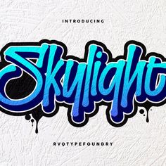 Skylight Graffiti Graffiti Fonts, Graffiti Font, Modern Graphic Design, Typography Logo, Cleveland Cavaliers Logo, New Fonts, Graphic Designers, Cal Logo, Graphic Design Art