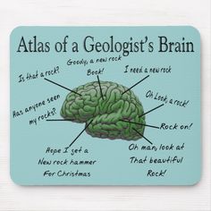 an atlas of a gerolist's brain mousepad with words on it