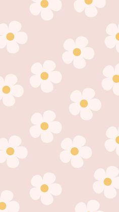 white and yellow flowers on a pink background