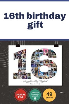 an advertisement for the 16th birthday gift