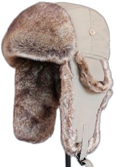 Brown Hat With Faux Fur Lining And Ear Flaps, Brown Hats With Faux Fur Lining And Ear Flaps, Warm Faux Fur Hats With Ear Flaps, Winter Outdoor Hat With Faux Fur Trim, Winter Faux Fur Hats With Ear Flaps, Faux Fur Winter Hat With Ear Flaps, Winter Hats With Faux Fur Trim And Ear Flaps, Brown Hat With Faux Fur Lining For Outdoor, Winter Faux Fur Mink Hat