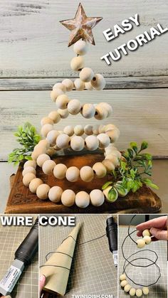 an easy christmas tree made out of eggs and other things to make it look like they are