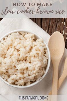 how to make slow cooker brown rice with this farm girl cook's recipe