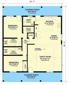 the floor plan for a two story house with 3 bedroom and 2 bath areas,