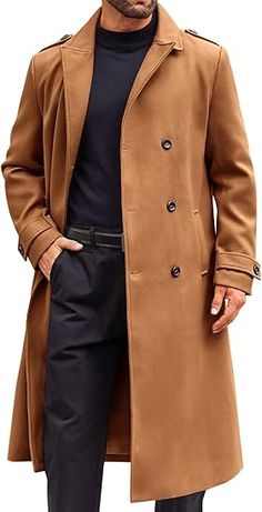 Indulge in luxury with our Men's Casual Winter Long Trench Brown Coat. This coat features a stylish design that will elevate your winter wardrobe. Made with high-quality materials, it provides warmth and comfort while making a fashion statement. Perfect for the modern man who appreciates both style and functionality. Fabric Contents: 100% Polyester Khaki Coat, Winter Knit Hats, Long Trench, Grey Coat, Green Coat, Brown Coat, Yellow Sweater, Winter Weather, Winter Days