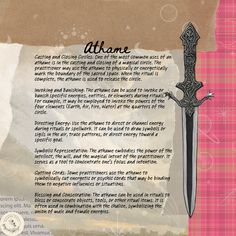 What is an Athame? #ritualtools #witchcraft #ritualknife #casting #witchcraft #altar #altartools #wicca #witchvibes #witchythings Closing Circle, Magical Circle, Witchcraft Altar, Grimoire Book, Ritual Tools, The Ritual, Bramble, The Circle